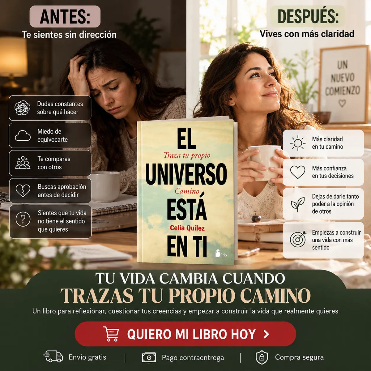 📚✨ El Universo Está en Ti — Traza tu Propio Camino + E-book GRATIS + 2 Separadores + 1 Resaltador 🎁