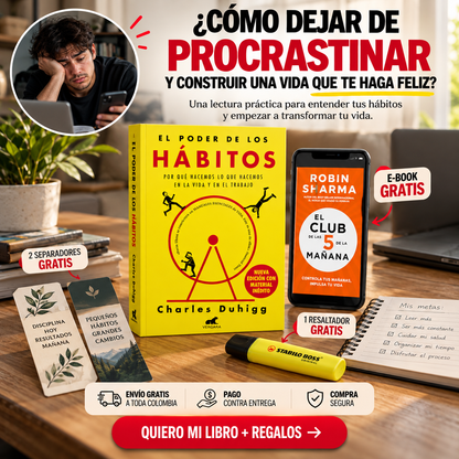 📚🔥EL PODER DE LOS HÁBITOS – Libro Físico 🎁 E-book GRATIS + 2 Separadores + 1 Resaltador✨