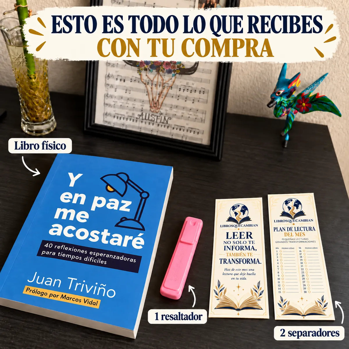 🌙📘 Y en paz me acostaré - Un momento para tu fe + 🎁 GRATIS: E-book + 2 separadores 🔖 + 1 resaltador 🖍️