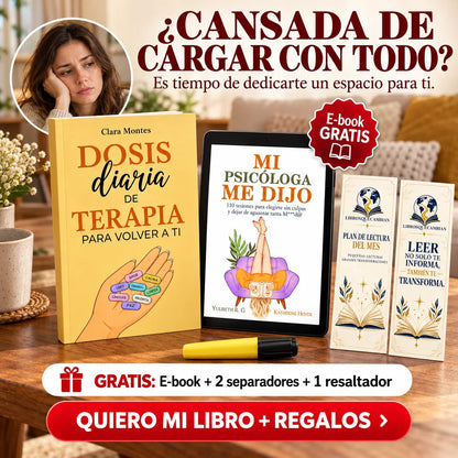 Dosis diaria de terapia para volver a ti — Un regalo para tu alma + GRATIS E-book🎁  + 🔖 2 separadores + 🖍️ 1 resaltador