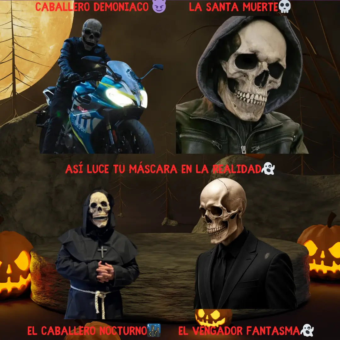 💀Máscara Vengador Fantasma™👻– El Rostro del Terror Real
