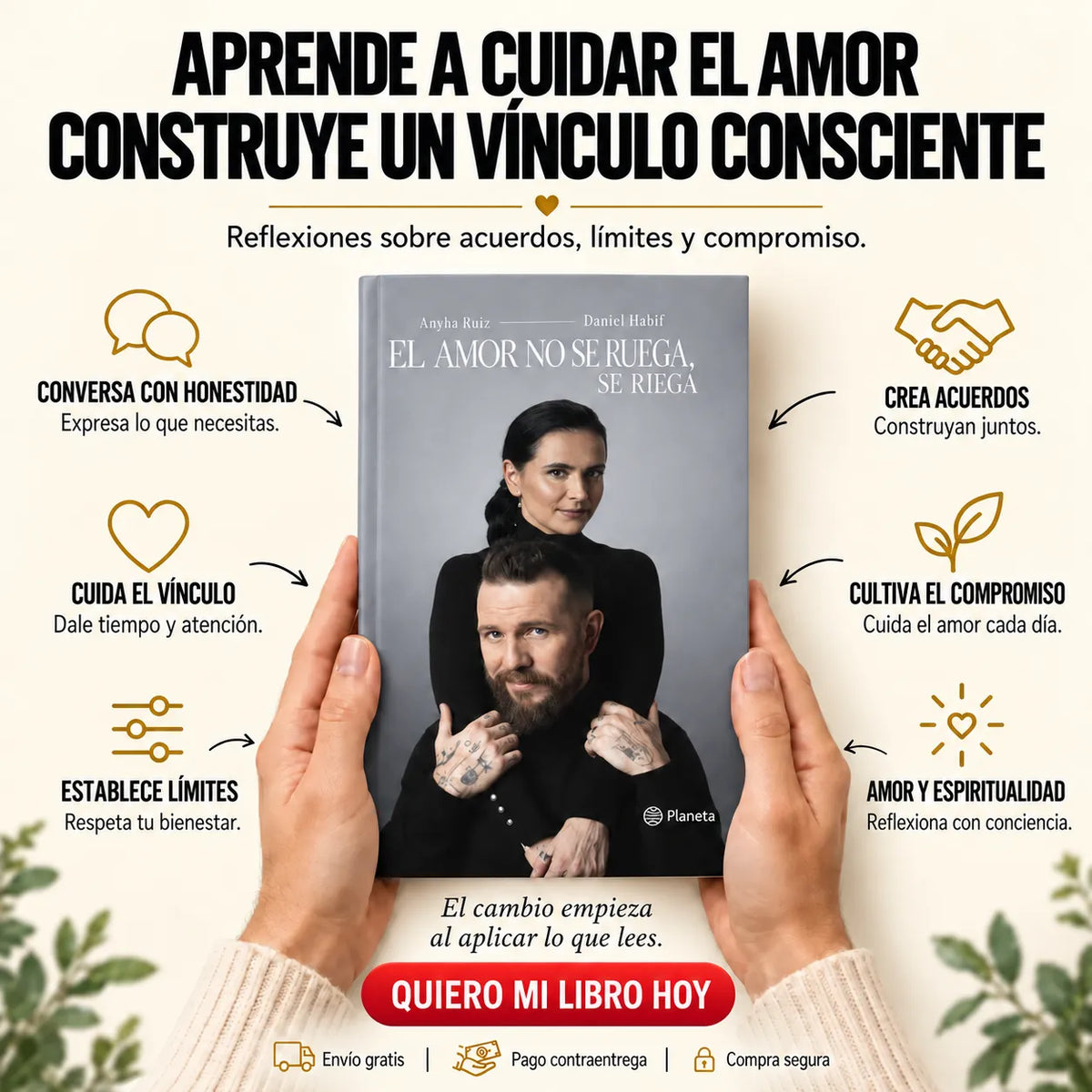 ❤️📖 El amor no se ruega, se riega + 🎁 GRATIS: E-book + 🔖 2 separadores + 🖍️ 1 resaltador