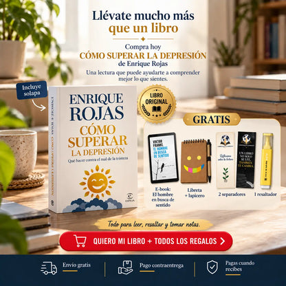 COMPRENDE LO QUE SIENTES, RECUPERA CLARIDAD Y ENCUENTRA UN NUEVO RUMBO CON “CÓMO SUPERAR LA DEPRESIÓN” 🎁 Gratis ebook libro el hombre en busca de sentido 🎁