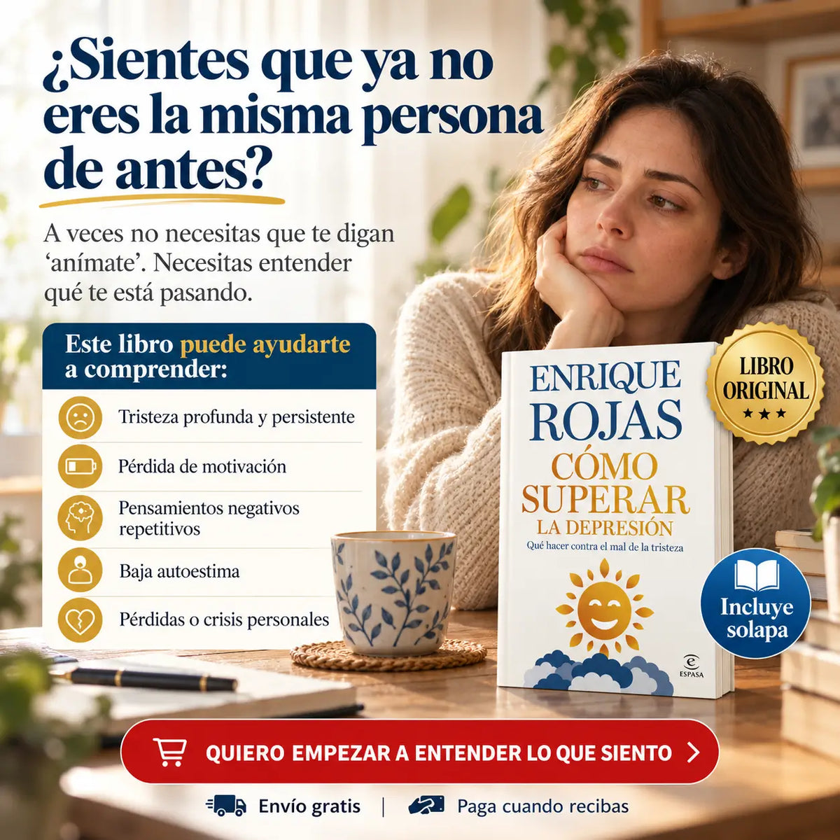 COMPRENDE LO QUE SIENTES, RECUPERA CLARIDAD Y ENCUENTRA UN NUEVO RUMBO CON “CÓMO SUPERAR LA DEPRESIÓN” 🎁 Gratis ebook libro el hombre en busca de sentido 🎁