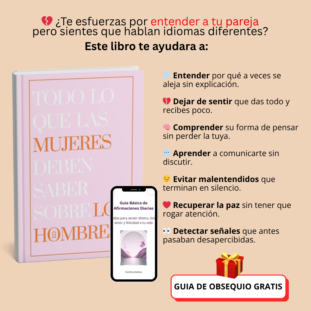 💖 “Todo lo que las mujeres deben saber sobre los hombres” + Guía de Afirmaciones de Regalo 💌