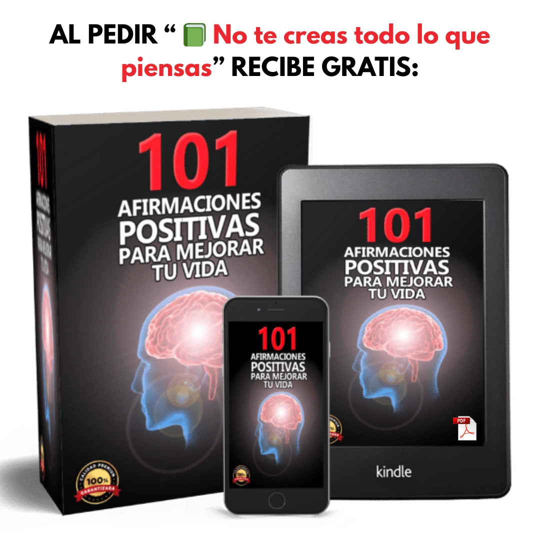 NO TE CREAS TODO LO QUE PIENSAS - Libro ganador para un ganador 🥺 🧠📖 Recibe GRATIS el libro "101 afirmaciones POSITIVAS" para mejorar tu vida 📚