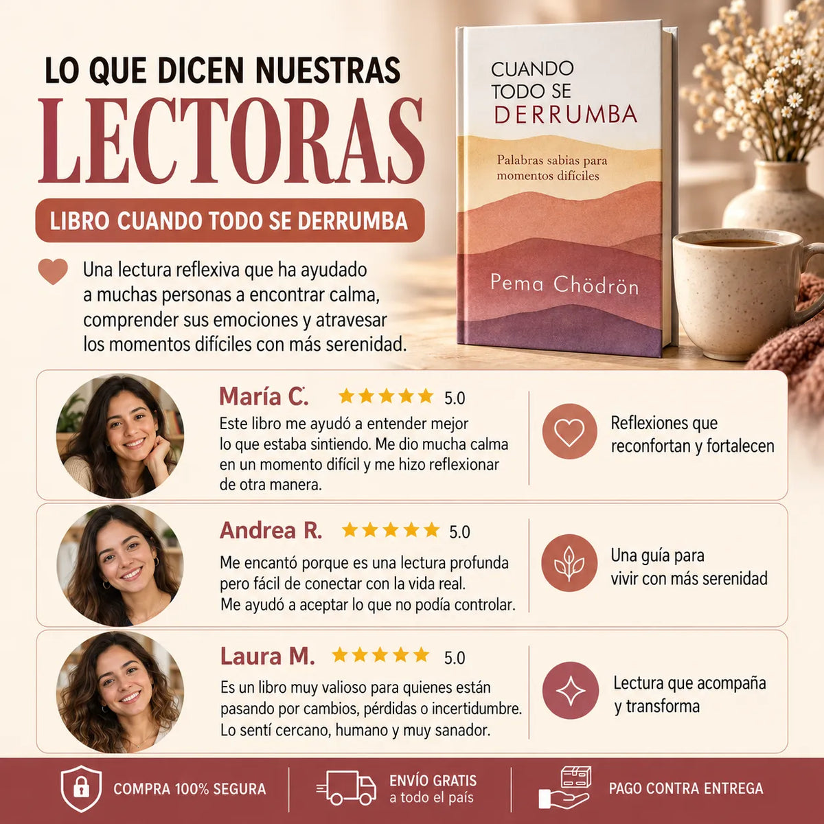 📖 Cuando Todo se Derrumba Libro Fisico 🌿✨ + E-book GRATIS 📱 + 2 Separadores 🔖 + 1 Resaltador 🖍️