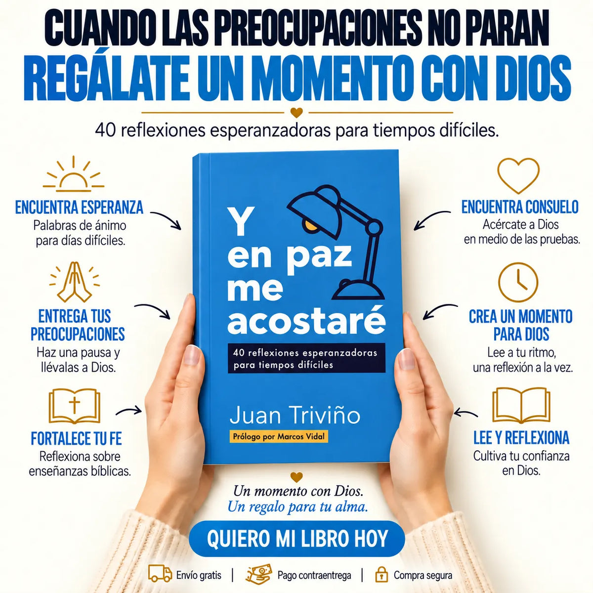 🌙📘 Y en paz me acostaré - Un momento para tu fe + 🎁 GRATIS: E-book + 2 separadores 🔖 + 1 resaltador 🖍️