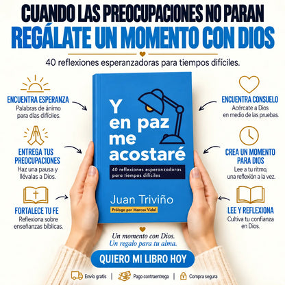 🌙📘 Y en paz me acostaré - Un momento para tu fe + 🎁 GRATIS: E-book + 2 separadores 🔖 + 1 resaltador 🖍️