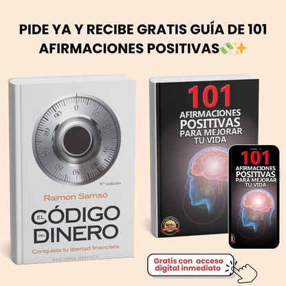 ✨ Tu cambio empieza hoy: LIBRO EL CODIGO DEL DINERO 💰 📲 Recibe acceso inmediato a la Guía de 101 Afirmaciones Positivas 💫 ¡GRATIS! 🎁