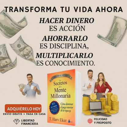📘 SECRETOS MENTE MILLONARIA EN FÍSICO - 🎁 GRATIS KIT INFOGRAFICO DE ÉXITO Y FINANZAS