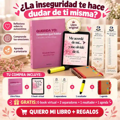 🌷 Querida Yo: Tenemos Que Hablar + GRATIS!  agenda+ e-book+ 2 separadores + 1 resaltador 5 Obsequios🎁💗