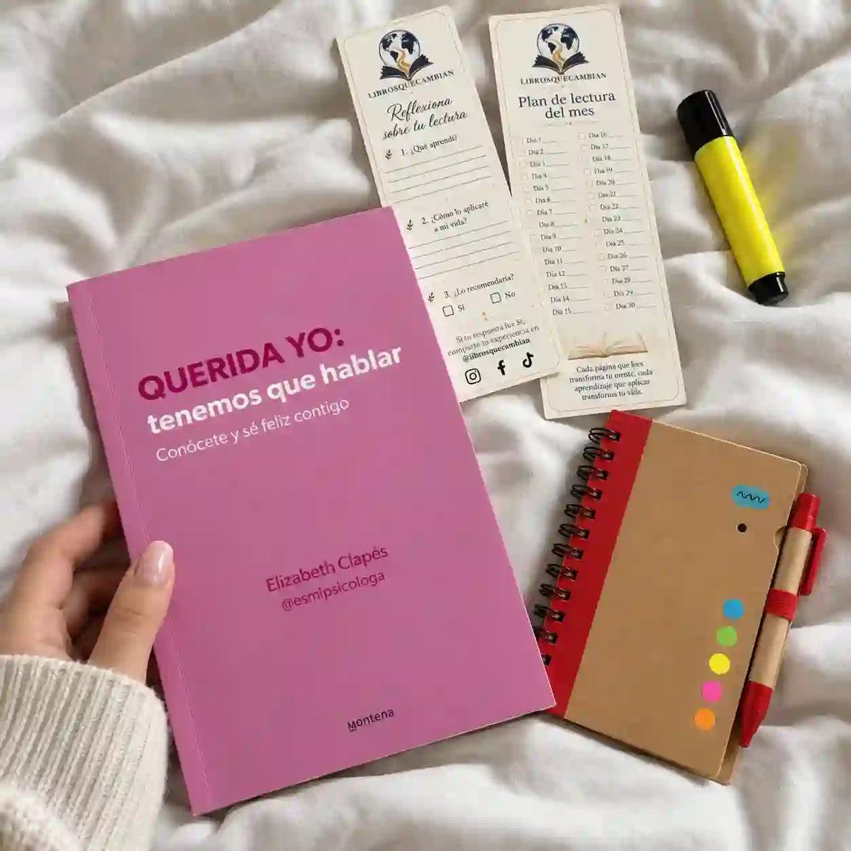 🌷 Querida Yo: Tenemos Que Hablar + GRATIS!  agenda+ e-book+ 2 separadores + 1 resaltador 5 Obsequios🎁💗